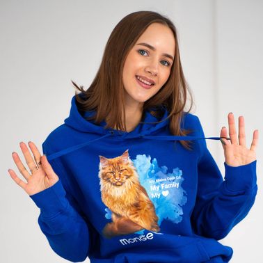 Monge Gift Shop collection 2023 толстовка ярко-синяя Мейн-кун М