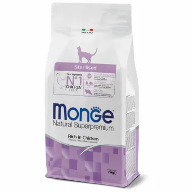 Сухой корм Monge Cat Daily Line Sterilised для стерилизованных кошек, из курицы 1,5&nbsp;кг