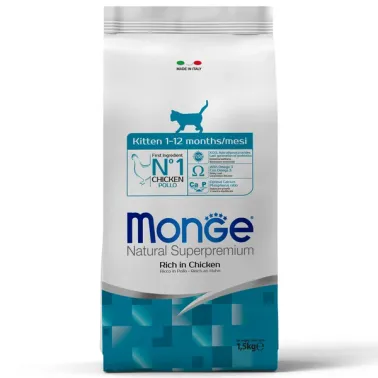 Сухой корм Monge Cat Daily Line для котят и беременных кошек, из курицы 1,5 кг